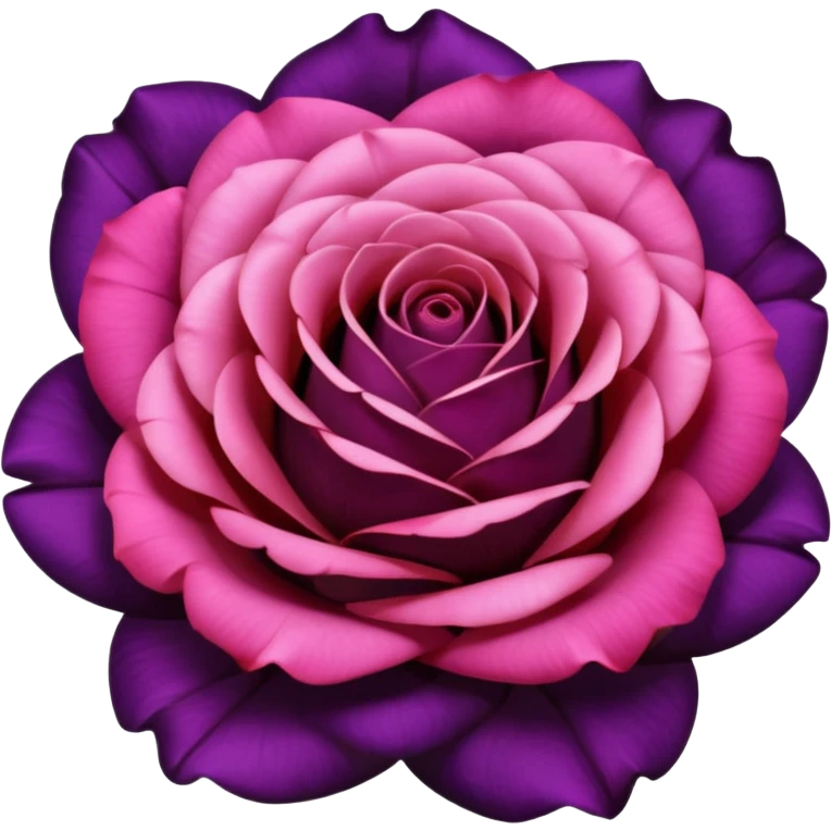 realistic Colorshifting dark purple, red, pink rose emoji