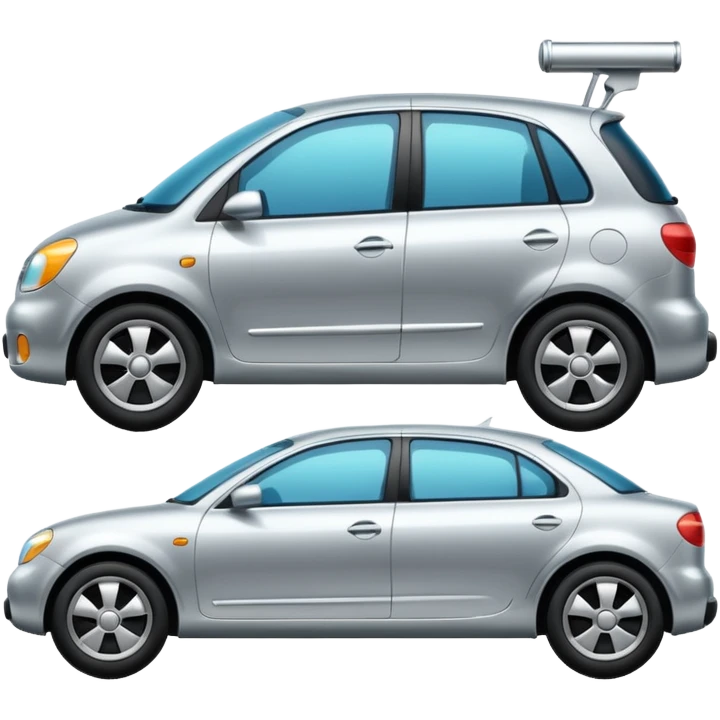 A car with leg emoji