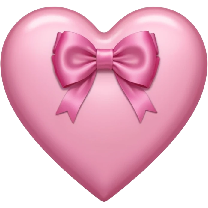 pink heart with a small decorative bow on top emoji