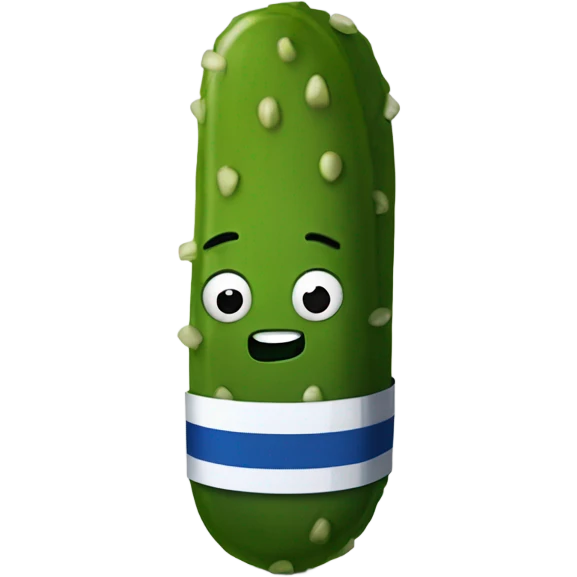 pickle with hockey stick emoji