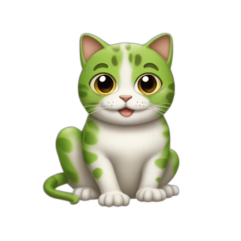 Grenouille sur un cat emoji