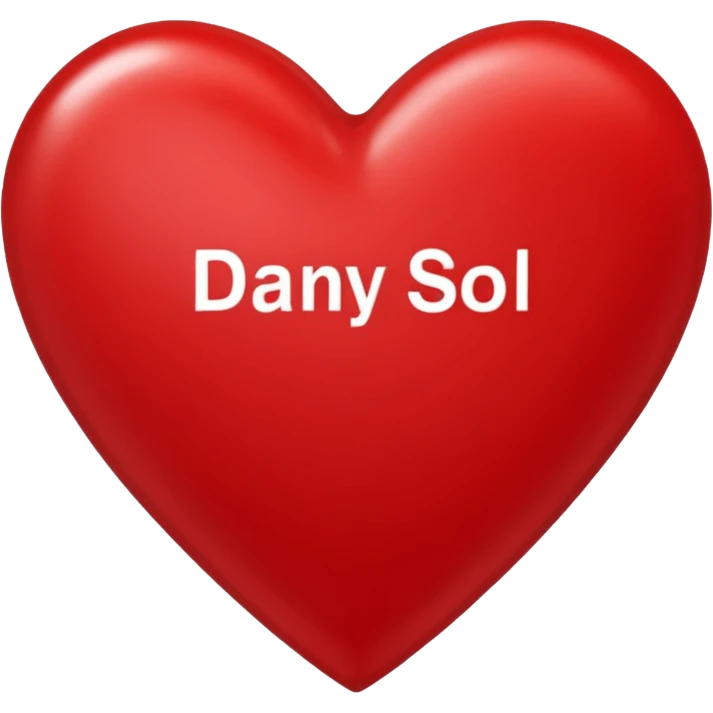 Creami un cuore rosso con scritto Dany sei solo mia emoji