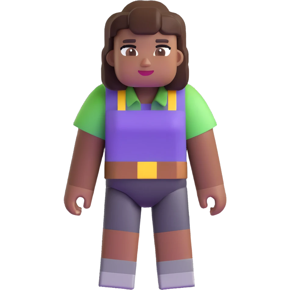 Nicole Byer as a Minecraft character emoji