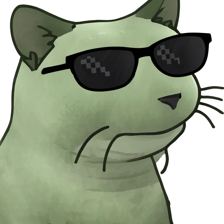 Cat with sunglasses emoji