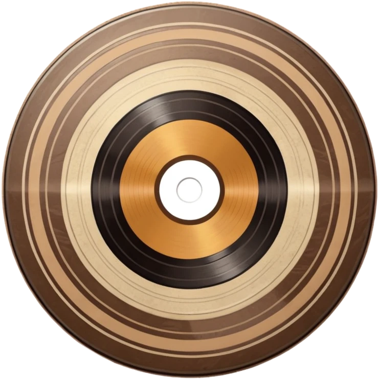 vinyl record, pastel brown colors emoji