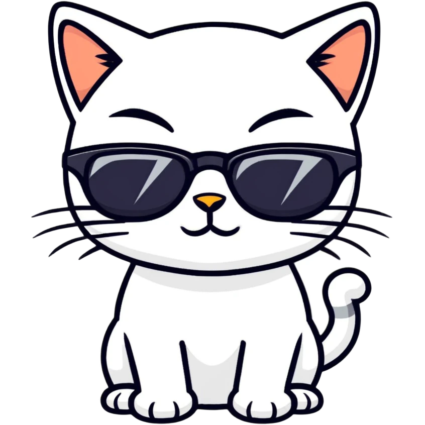 Cat with sunglasses emoji