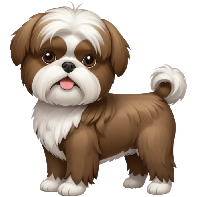 shih tzu dog gettig haircut emoji