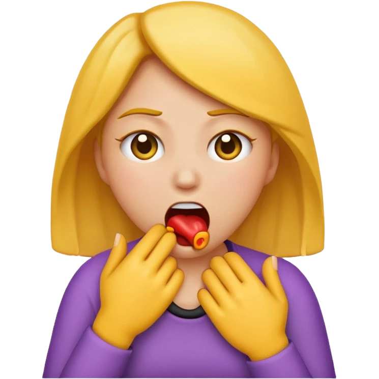 Women emoji choking herself  emoji