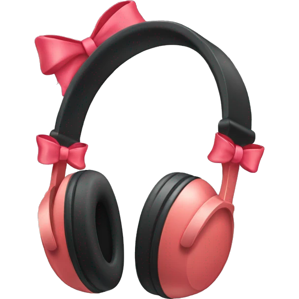 Headphones with bows emoji