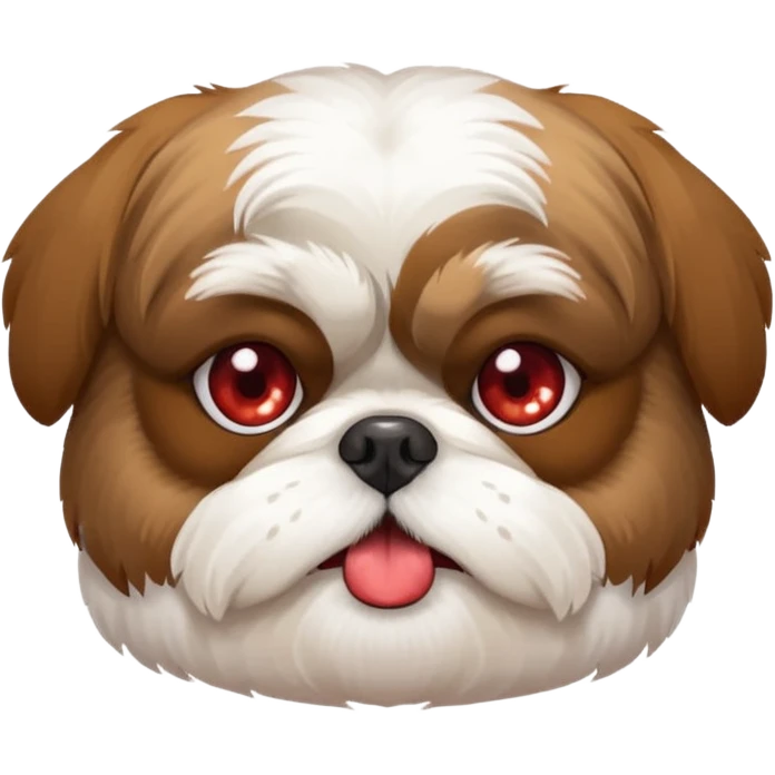 Shih Tzu dog drunk and tired emoji