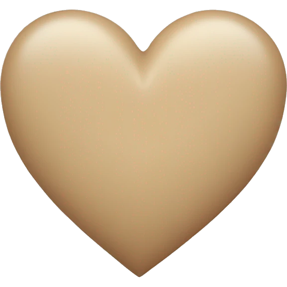 beige heart emoji