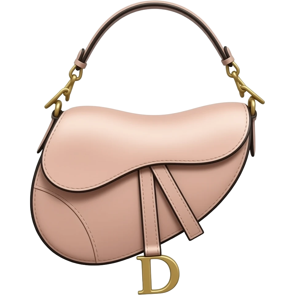 flesh color dior saddle bag emoji