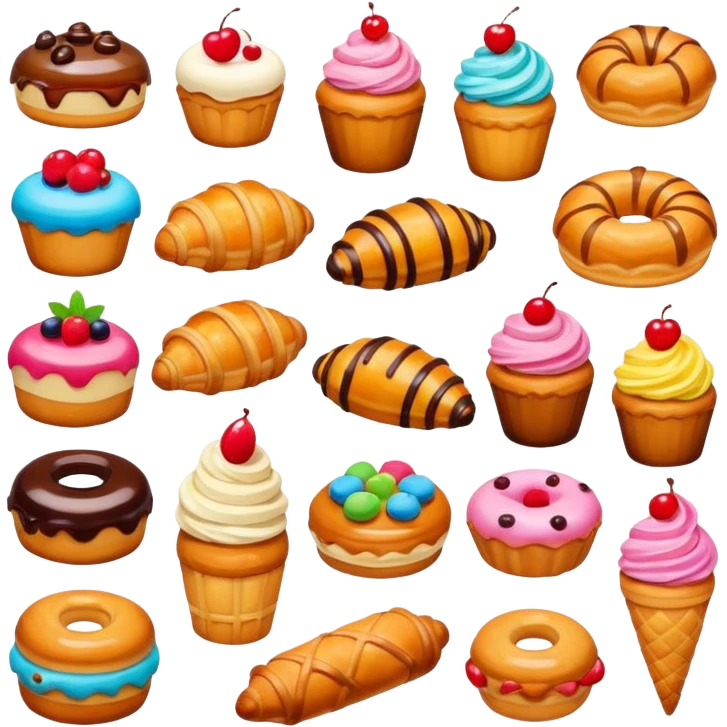 Stickers pastelería emoji