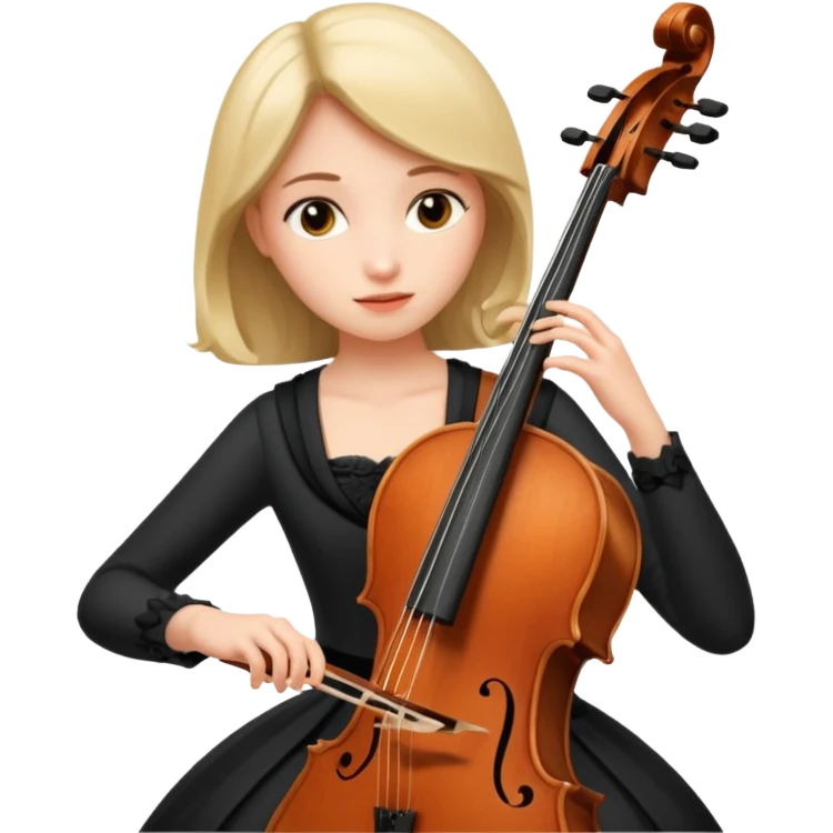 girl playing cello emoji