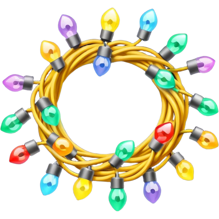Christmas lights strang emoji