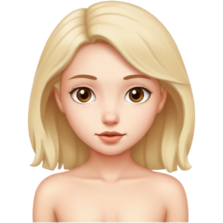 nude girl with a small boobs emoji