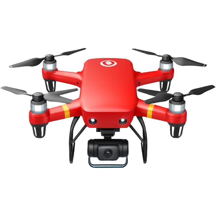Red Drone – parcel grip + LED light, Courier Drones. emoji