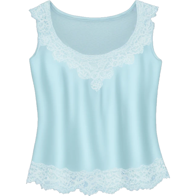 Light blue lace top  emoji