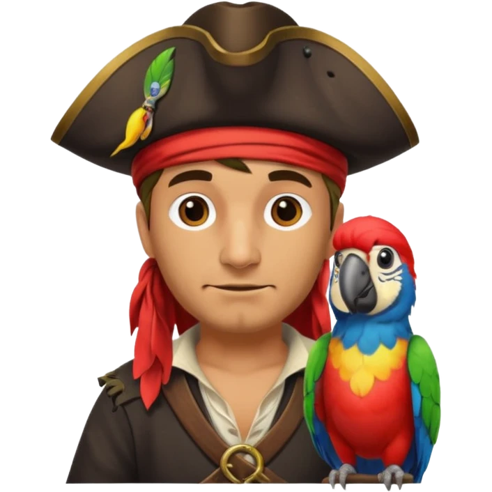 pirate and parrot emoji