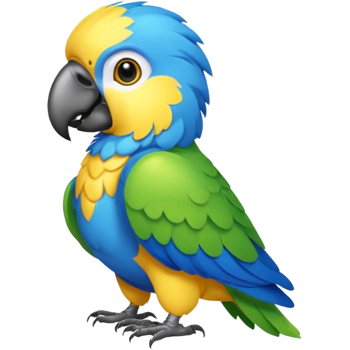 Pappagallo giallo e blu emoji
