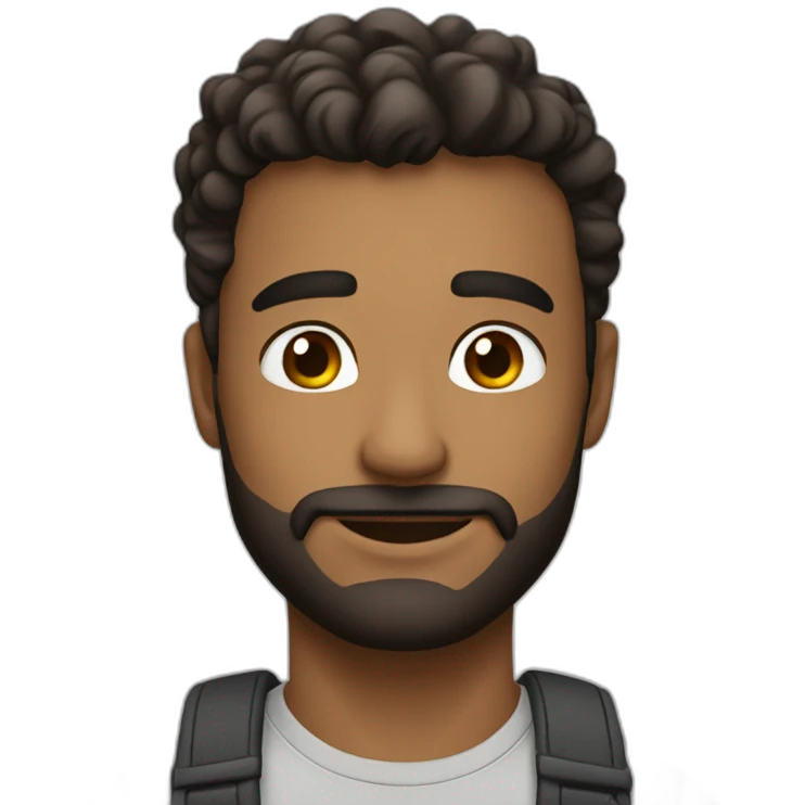 Handsome Man with a doğ emoji