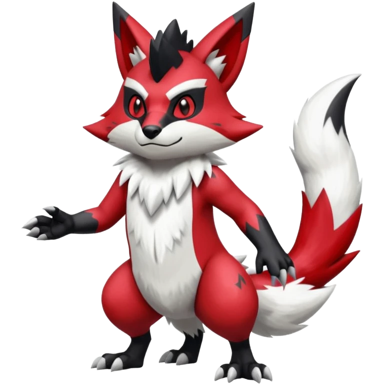 Shiny furry cool Zeraora-Zangoose-Obstagoon-fusion emoji