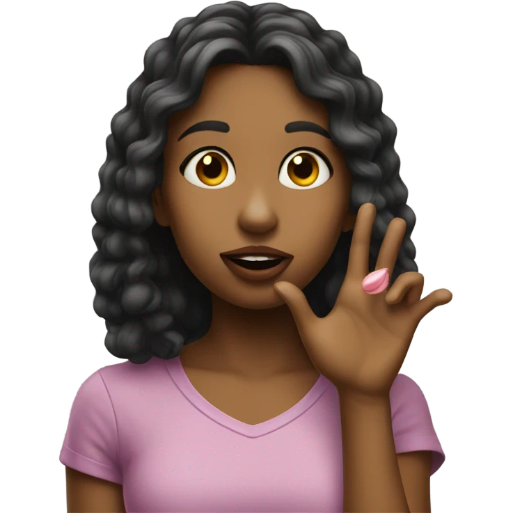 Girl blowing a kiss emoji