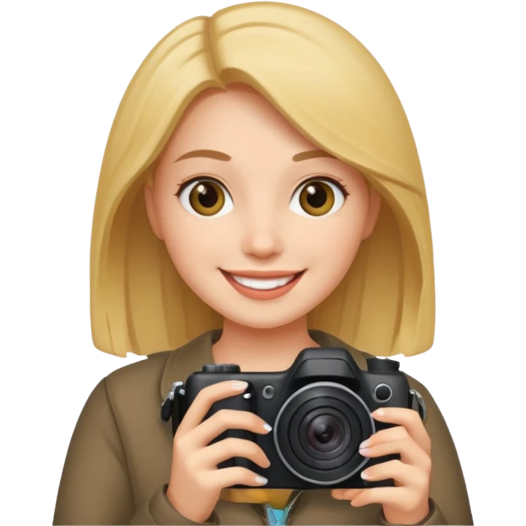 women with digicam emoji