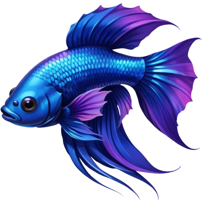 betta fish purplish blue pretty emoji