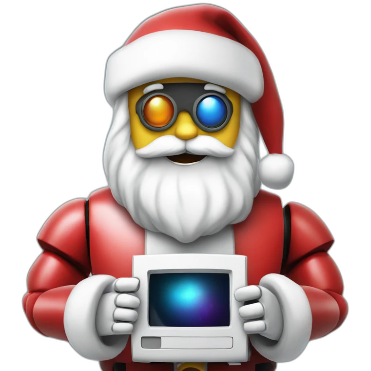 technologic christmas computer santa robot emoji