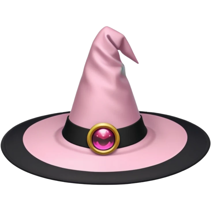 Light pink and black witch hat emoji