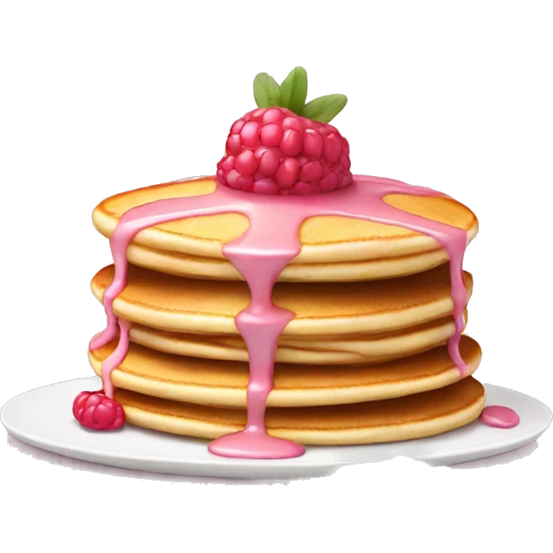 pancakes light pink berry emoji