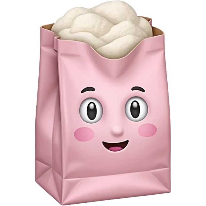 Pastel Pink Bag of flour  emoji