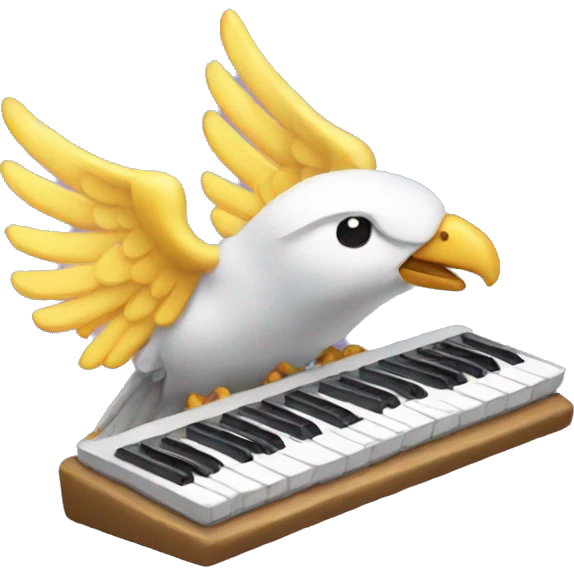 Keyboard with wings emoji