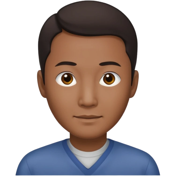 Receding hairline midpart Asian man. emoji