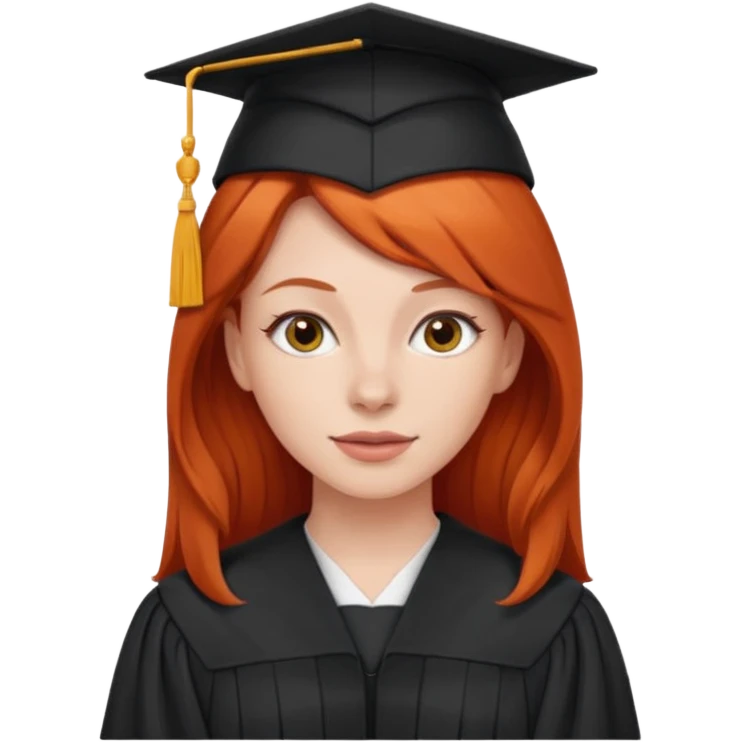 red headed woman with a school in the background emoji