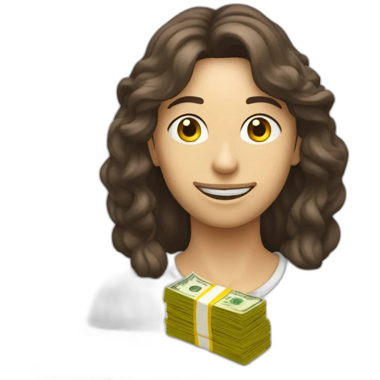 Kakhaufen mit Geld auf der Zunge emoji