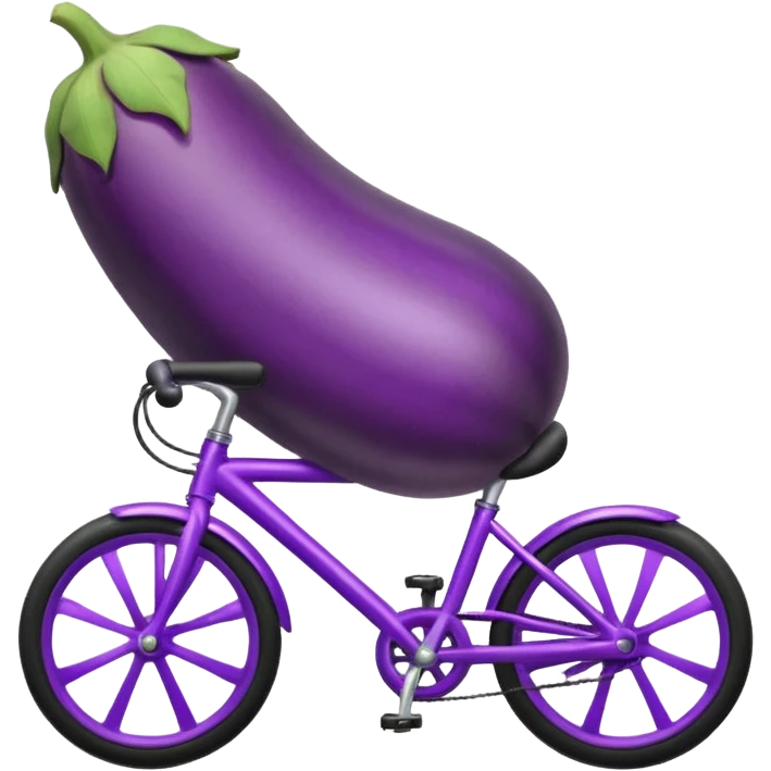 eggplant riding a bike  emoji