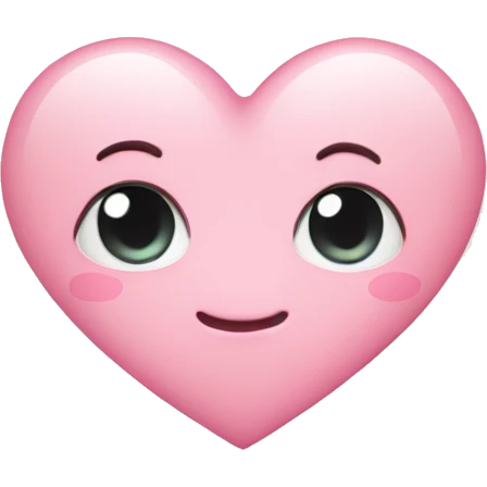 Cute light pink heart emoji