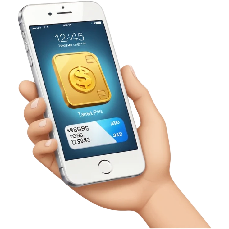 ACCEPTED PARTICIPATION METHODS — Mobile Wallet (white iphone with bank app 45 degree) emoji