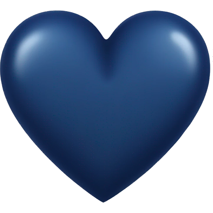Navy blue heart emoji