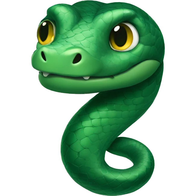 Adorable slytherin snake emoji