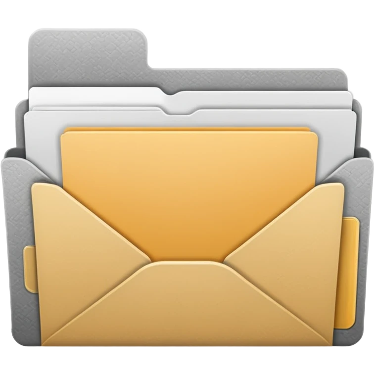 white and gray folder emoji
