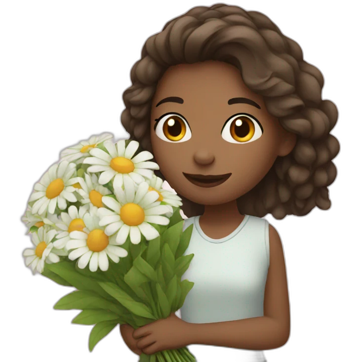 girl with bouquet emoji