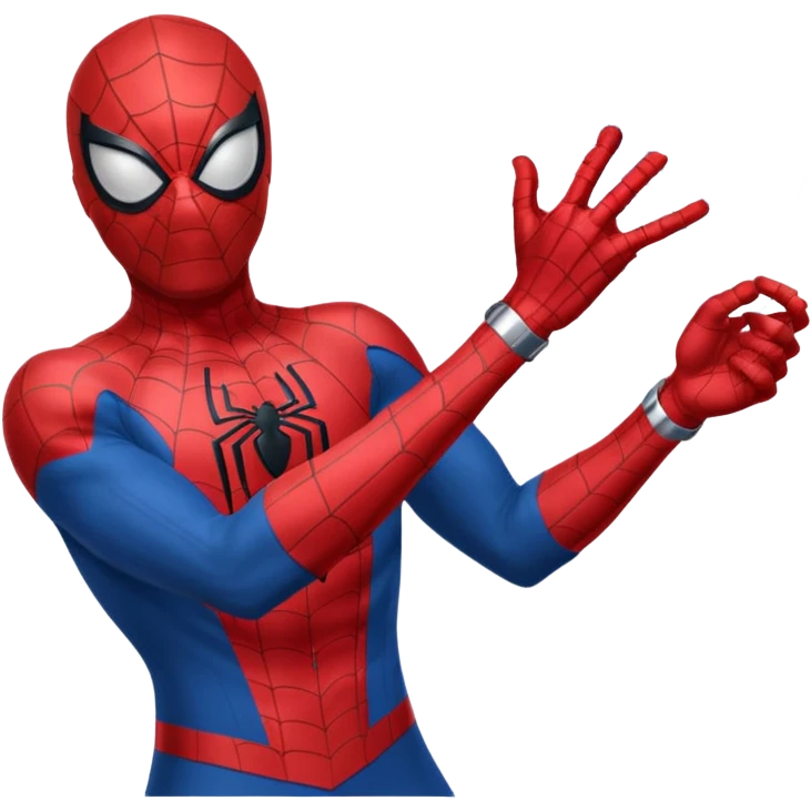Spiderman shooting web from his wrist  emoji