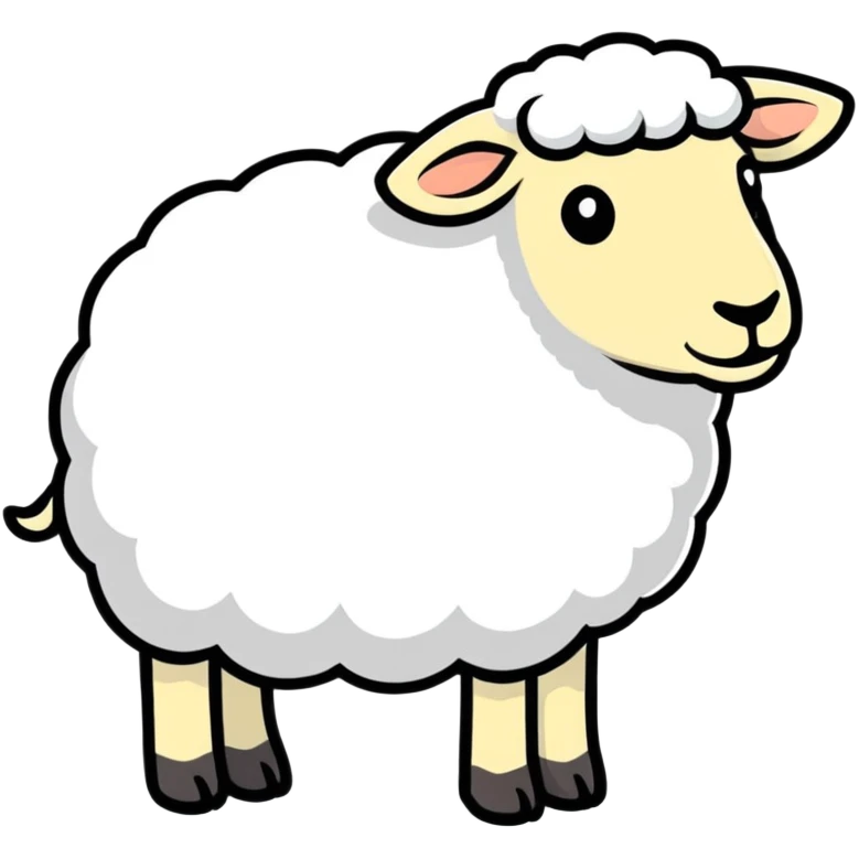 cartoon sheep emoji
