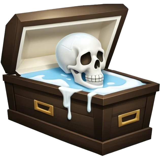 Skull heart milk coffin rain emoji