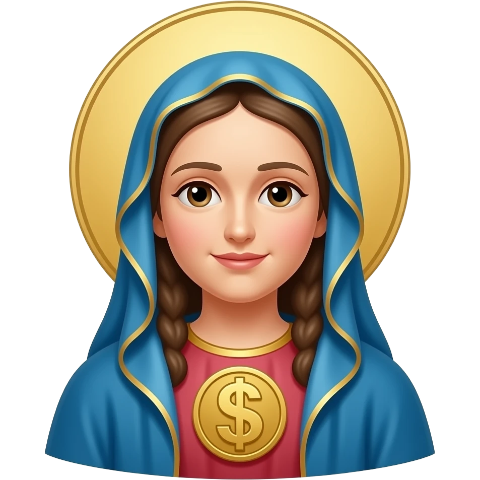 virgin marry with a money symbol emoji