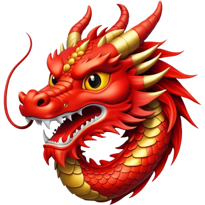 Chinese dragon face  emoji