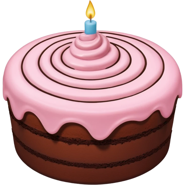 Chocolate Light Pink Cake emoji